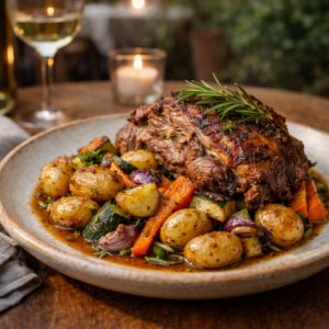 Épaule d’agneau confite 7h au romarin