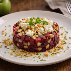 Tartare de betteraves et pommes granny