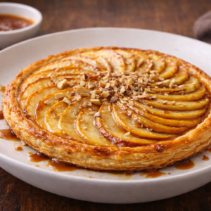 Tarte fine aux pommes et caramel au beurre salé